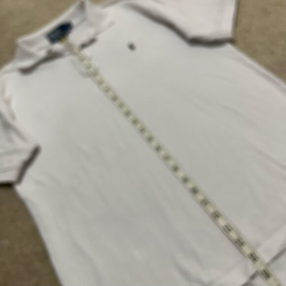 Polo Ralph Lauren Solid White Polo Shirt Medium - Picture 5 of 7